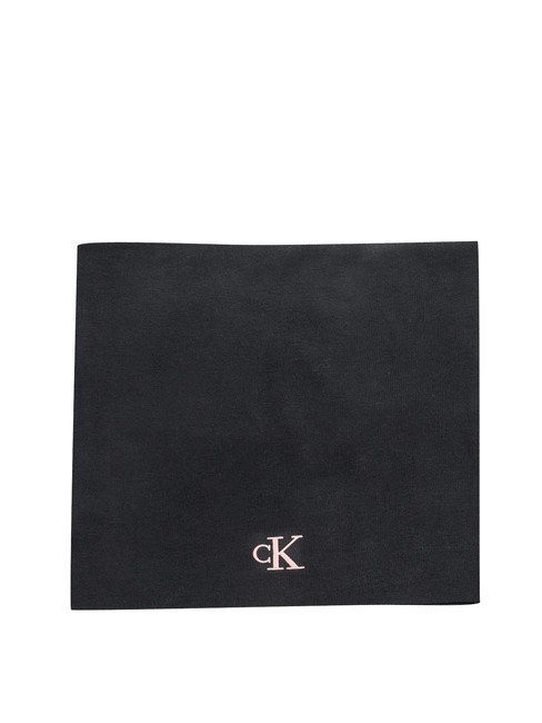 CK JEANS MONOGRAM EMBRO Recycled polyester scarf black/dusty rose - Scarves