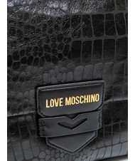 LOVE MOSCHINO CROCO Shoulder bag Black - Women’s Bags - 4