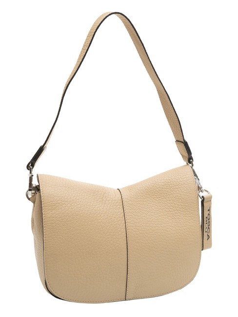 SIERRA Leather bag with shoulder strap BEIGE - Women’s Bags