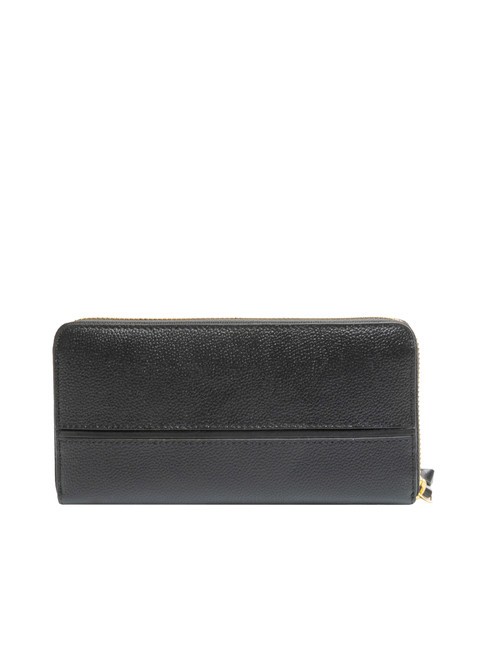 DOMITILLA Large zip around leather wallet Black Gold - Women’s Wallets