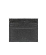 JOHN RICHMOND EMBOSSED LOGO Flat leather card holder - Men’s Wallets