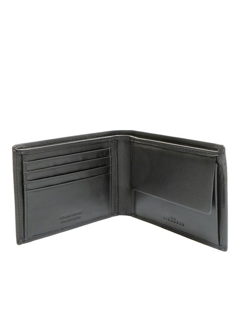 EMBOSSED LOGO Leather wallet with coin purse black - Men’s Wallets