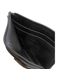 JOHN RICHMOND EMBOSSED LOGO Flat leather wallet with zip black - Men’s Wallets - 3