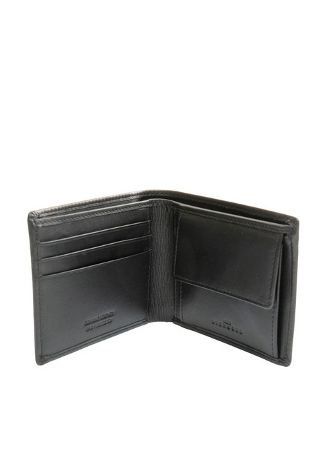 EMBOSSED LOGO Leather wallet with coin purse black - Men&rsquo;s Wallets