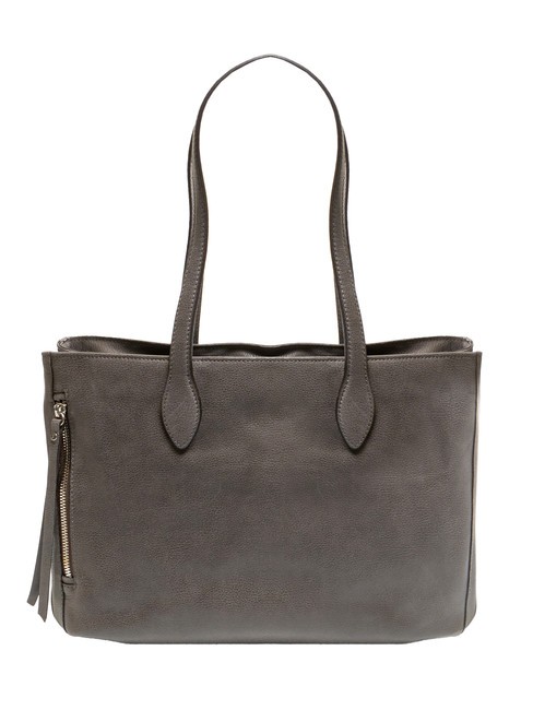 TWIN Leather shopping bag Hazelnut - Women’s Bags