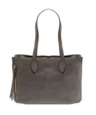 GIANNI CHIARINI TWIN Leather shopping bag Hazelnut - Women’s Bags - 4