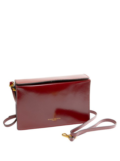 LOGO PRINT Brushed leather shoulder bag cabernet - Women’s Bags