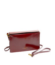 GIANNI CHIARINI LOGO PRINT Brushed leather shoulder bag cabernet - Women’s Bags - 2