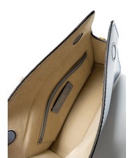 GIANNI CHIARINI LOGO PRINT Brushed leather shoulder bag ming blue - Women’s Bags - 5