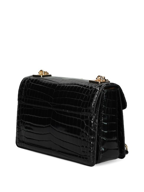 CHAIN CROCO Printed shoulder bag Black - Women’s Bags
