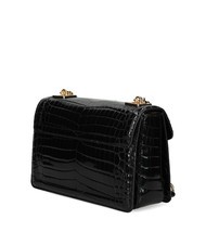 LOVE MOSCHINO CHAIN CROCO Printed shoulder bag Black - Women’s Bags - 2