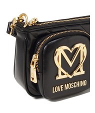 LOVE MOSCHINO CITY POCKETS Quilted shoulder bag Black - Women’s Bags - 3