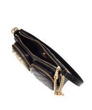 LOVE MOSCHINO CITY POCKETS Quilted shoulder bag Black - Women’s Bags - 4