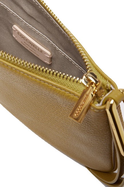 MAGIE Small leather shoulder bag lemongrass - Women’s Bags