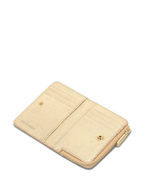 METALLIC SOFT Leather card holder golden - Women&rsquo;s Wallets