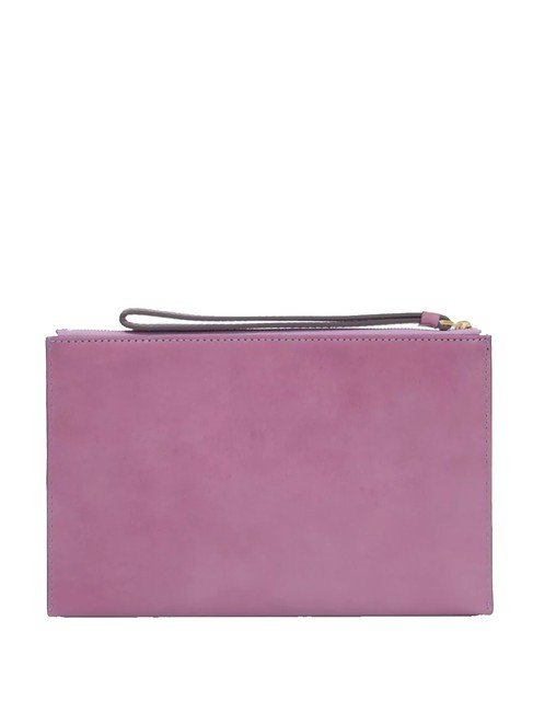 LUCREZIA Leather clutch bag mauve with gold - Women’s Bags