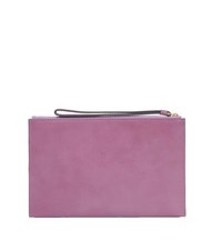 THE BRIDGE LUCREZIA Leather clutch bag mauve with gold - Women’s Bags - 3