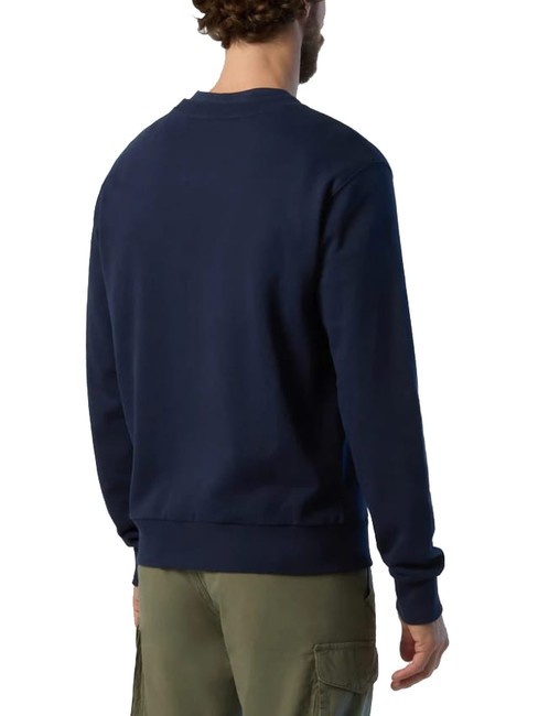 BASIC Crewneck sweatshirt with logo print navy blue - Sweatshirts
