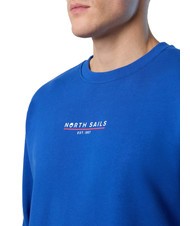 NORTH SAILS BASIC Cotton sweatshirt with logo lettering surf blue - Sweatshirts - 4