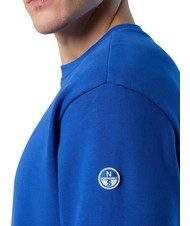 NORTH SAILS BASIC Cotton sweatshirt with logo lettering surf blue - Sweatshirts - 5