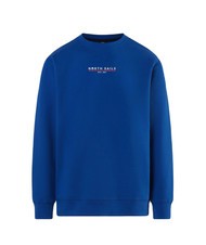 NORTH SAILS BASIC Cotton sweatshirt with logo lettering surf blue - Sweatshirts - 6