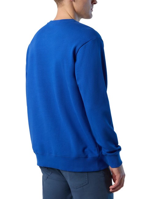 BASIC Cotton sweatshirt with logo lettering surf blue - Sweatshirts