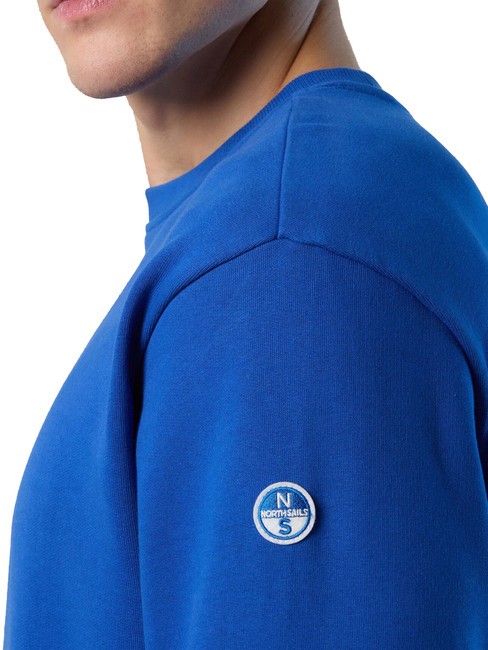 BASIC Cotton sweatshirt with logo lettering surf blue - Sweatshirts