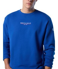 NORTH SAILS BASIC Cotton sweatshirt with logo lettering surf blue - Sweatshirts - 3