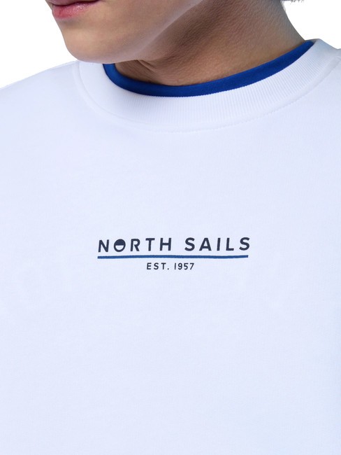 BASIC Cotton sweatshirt with logo lettering white - Sweatshirts