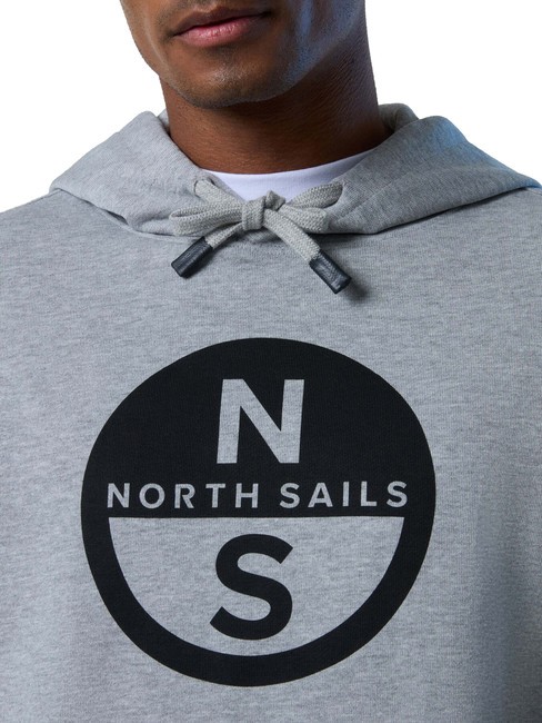 BASIC Logo print hoodie gray melange - Sweatshirts