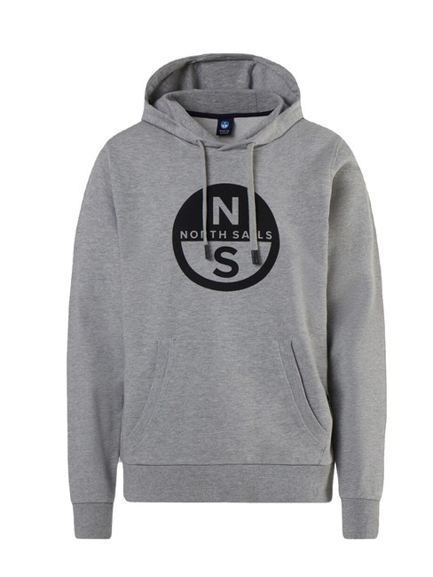 BASIC Logo print hoodie gray melange - Sweatshirts