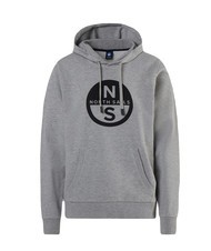 NORTH SAILS BASIC Logo print hoodie gray melange - Sweatshirts - 4