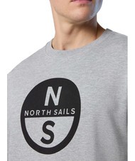 NORTH SAILS BASIC Crewneck sweatshirt with logo print gray melange - Sweatshirts - 3