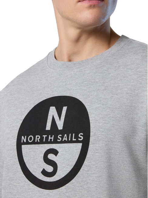 BASIC Crewneck sweatshirt with logo print gray melange - Sweatshirts