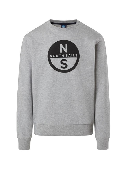 BASIC Crewneck sweatshirt with logo print gray melange - Sweatshirts