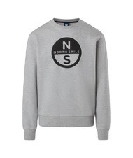 NORTH SAILS BASIC Crewneck sweatshirt with logo print gray melange - Sweatshirts - 4