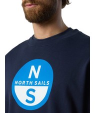 NORTH SAILS BASIC Crewneck sweatshirt with logo print navy blue - Sweatshirts - 3