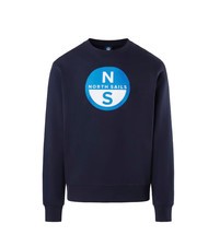 NORTH SAILS BASIC Crewneck sweatshirt with logo print navy blue - Sweatshirts - 4