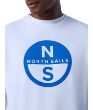 NORTH SAILS BASIC Crewneck sweatshirt with logo print white - Sweatshirts - 3