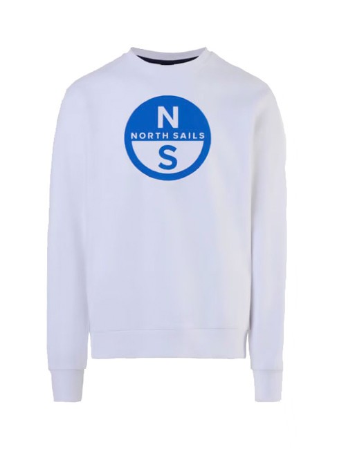 BASIC Crewneck sweatshirt with logo print white - Sweatshirts