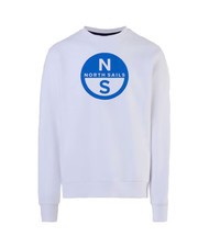 NORTH SAILS BASIC Crewneck sweatshirt with logo print white - Sweatshirts - 4