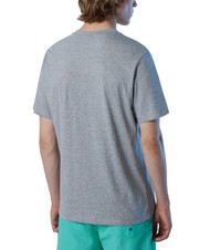 NORTH SAILS BASIC Cotton T-shirt with logo print gray melange - T-shirt - 2