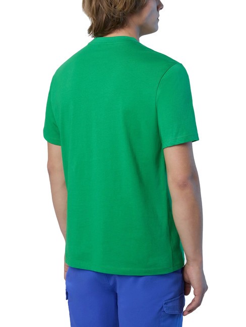 BASIC Cotton T-shirt with logo print green bee - T-shirt