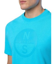 NORTH SAILS BASIC Cotton T-shirt with logo print aquarius - T-shirt - 3