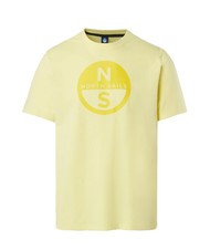 NORTH SAILS BASIC Cotton T-shirt with logo print limelight - T-shirt - 3