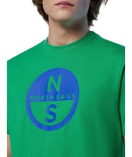 NORTH SAILS BASIC Cotton T-shirt with logo print green bee - T-shirt - 3