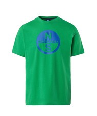 NORTH SAILS BASIC Cotton T-shirt with logo print green bee - T-shirt - 4