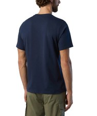 NORTH SAILS BASIC Cotton T-shirt with logo print navy blue - T-shirt - 2