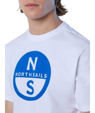 NORTH SAILS BASIC Cotton T-shirt with logo print white - T-shirt - 3