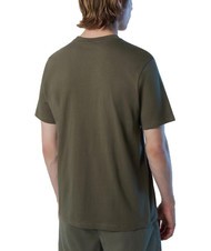 NORTH SAILS BASIC Cotton T-shirt with logo print dusty olive - T-shirt - 2